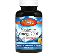 Риб'ячий жир для сердця Carlson Maximum Omega 2000 мг 60 капс