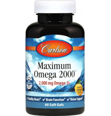 Риб'ячий жир для сердця Carlson Maximum Omega 2000 мг 60 капс