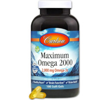 Омега 3 вітаміни Carlson Maximum Omega 2000 мг 180 кап