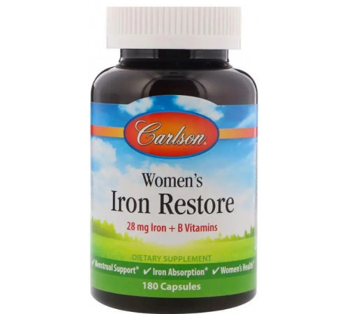 Залізо для жінок Carlson Women's Iron Restore 180 капс