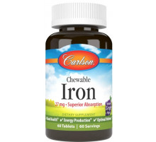 Залізо Carlson Chewable Iron 27 мг 60 та виноград