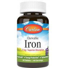 Залізо Carlson Chewable Iron 27 мг 60 та виноград