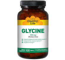 Гліцин Country Life Glycine 500 мг 100 таблеток