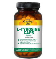 Тирозин Country Life L-Tyrosine500 мг 100 капс