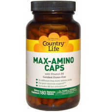 Комплекс аминокіслот Country Life Max-Amino 180 кап