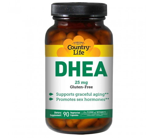 ДГЭА (дегидроэпиандростерон) Country Life DHEA 25 мг 90 капсул