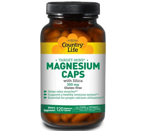 Магній Country Life Magnesium 300 мг 120 капс