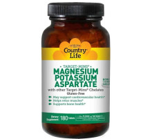 Магний и калий аспартат Country Life Magnesium Potassium 180 таб