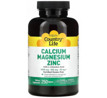 Кальцій магній цинк Country Life Calcium Magnesium Zinc 250 таблеток