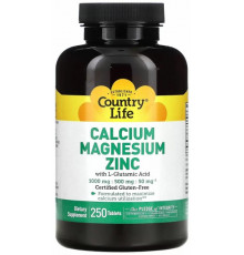 Кальцій магній цинк Country Life Calcium Magnesium Zinc 250 таблеток
