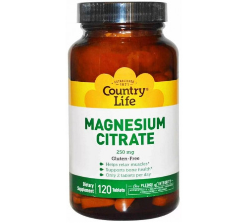 Магній цитрат Country Life Magnesium Citrate 250 мг 120 таблеток