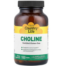 Холін Country Life Choline 100 таб