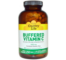 Витамин С буферизованный Country Life Buffered Vitamin C 1000 мг 250 таблеток