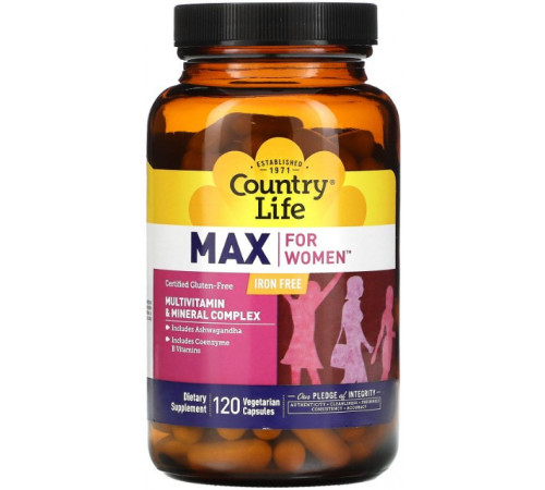 Мультивітаміни для жінок Country Life Multivitamin & Mineral 120 капсул