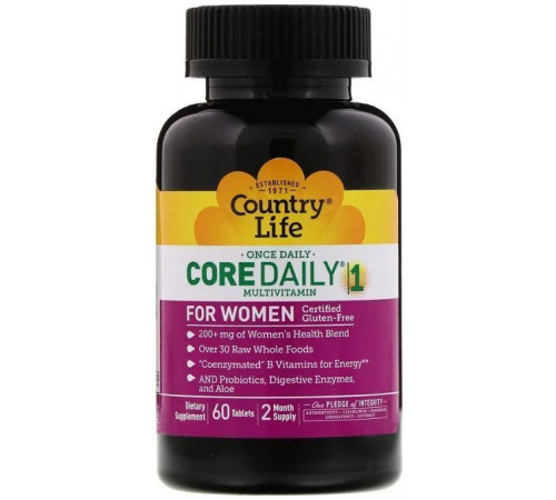 Вітаміни для жінок Country Life Multivitamins 60 таблеток