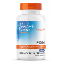 МСМ метилсульфонілметан Doctors Best MSM 180 капсул