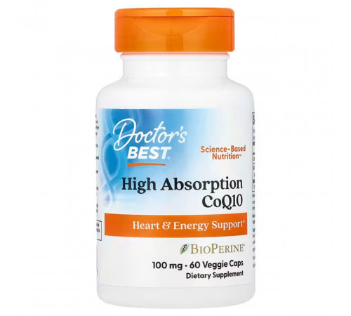 Коензим Q10 Doctor's Best CoQ10 with BioPerine 60 капс