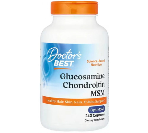 Глюкозамін хондроїтин з МСМ для спини Doctor's Best Glucosamine Chondroitin MSM 240 капс