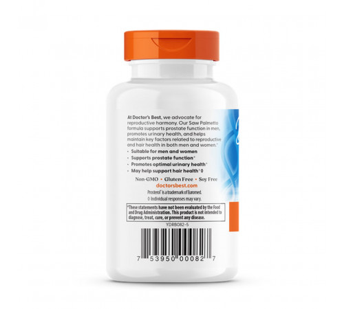 Со Пальметто Doctor's Best Saw Palmetto 60 капс