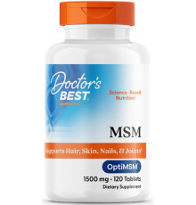 Метилсульфонілметан МСМ 1500 Doctors Best MSM with OptiMSM 120 капс