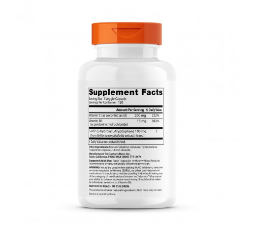 5-HTP Doctor's Best 5-гидрокси L-триптофан 120 вег капс