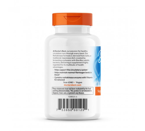 Наттокіназа Doctor's Best Nattokinase 2.000 FUs 90 капсул