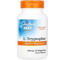 Амінокислота Doctor's Best Триптофан L-Tryptophan 500 мг 90 вег капс