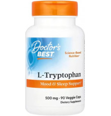 Амінокислота Doctor's Best Триптофан L-Tryptophan 500 мг 90 вег капс