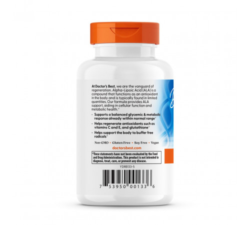 Альфа-липоевая кислота Doctor's Best Alpha-Lipoic Acid 60 капс