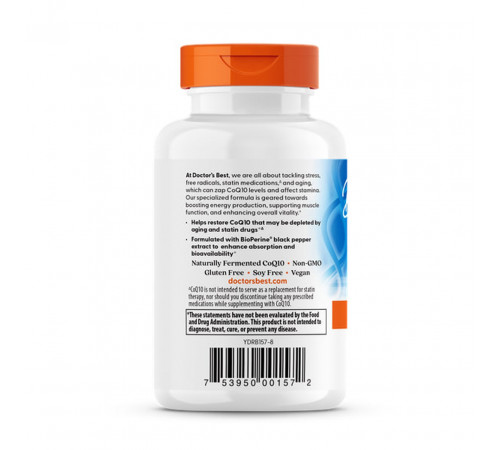 Кофермент Doctor's Best Коэнзим Q10 High Absorption CoQ10 400 мг 60 вег капс