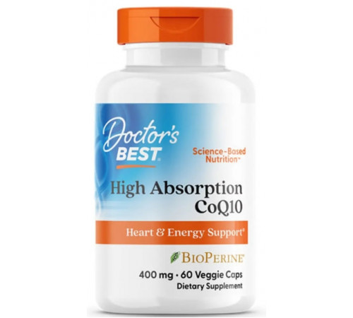 Кофермент Doctor's Best Коэнзим Q10 High Absorption CoQ10 400 мг 60 вег капс
