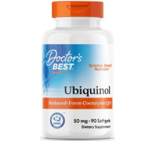 Коэнзим Q10 Убихинол Doctor's Best Ubiquinol з Kaneka QH 50 мг 90 капсул