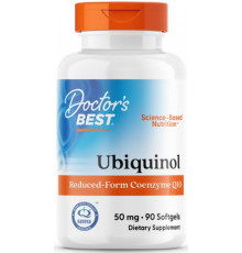 Коензим Q10 Убіхінол Doctor's Best Ubiquinol з Kaneka QH 50 мг 90 капсул