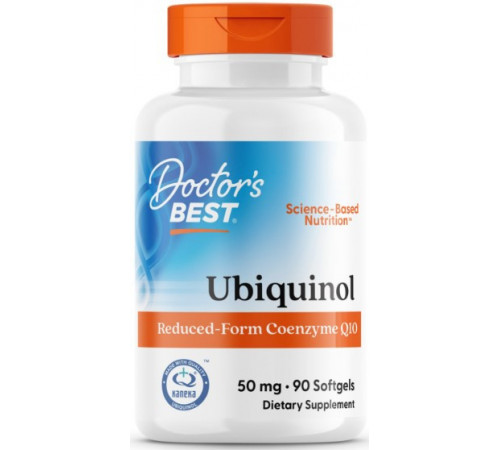 Коэнзим Q10 Убихинол Doctor's Best Ubiquinol з Kaneka QH 50 мг 90 капсул