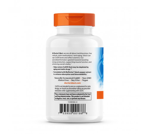 Коензим Q10 з біоперином Doctor's Best CoQ10 with BioPerine 100 мг 120 капс