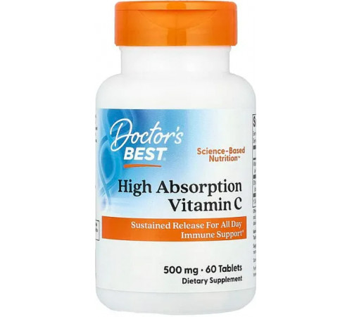 Вітамін С аскорбінова кислота Doctors Best High Absorption Vitamin C 60 таб