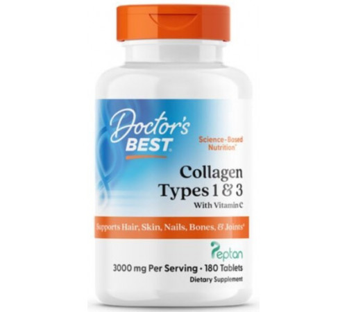 Колаген 1 і 3 тип Doctor's Best Collagen 1000 мг 180 таблеток
