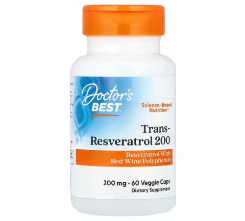 Ресвератрол Doctor's Best Trans-Resveratrol 200 мг 60 вег капс