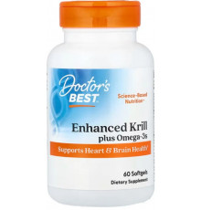 Риб'ячий жир з криля з DHA та EPA плюс Омега-3 Doctor's Best  Real Krill 60 капс