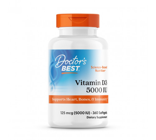 Витамин Д3 5000 Doctors Best Vitamin D3 360 капс