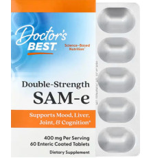 Аденозилметіонін Doctor's Best SAM-e (S-Adenosyl-L-Methionine) 400 мг 60 таб