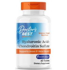 Гіалуронова кислота з хондроїтином Doctor's Best Hyaluronic Acid with Chondroitin 60 таб