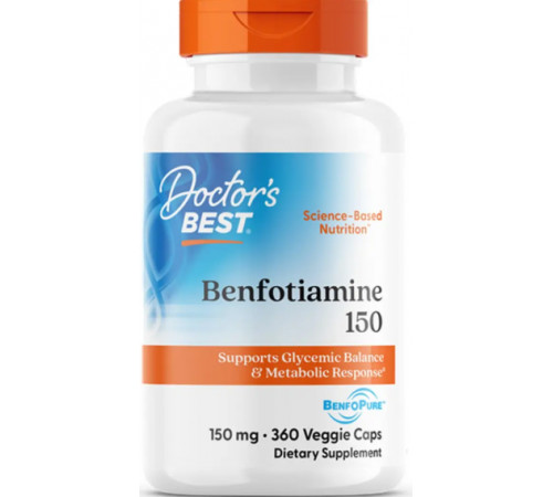Бенфотіамін Doctor's Best з BenfoPure Benfotiamine with BenfoPure 360 вег капс