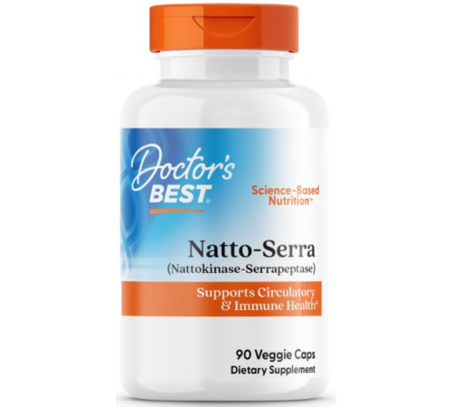 Наттокіназа і серрапептаза Doctor's Best Best Natto-Serra 90 капсул