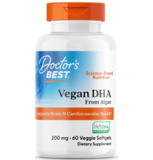 Омега-3 для веганов Doctor's Best  Vegan DHA from Algae with Life's DHA 200 мг 60 капс