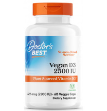 Вітамін Д3 (2500 МО) веган Doctors Best Vitamin D3 60 капс