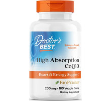 Коензим Q10 Doctor's Best High Absorption CoQ10 with BioPerine 200мг 180 капс