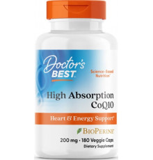 Коензим Q10 Doctor's Best High Absorption CoQ10 with BioPerine 200мг 180 капс