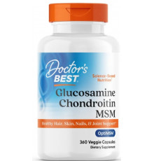 Глюкозамін хондроїтин МСМ Doctor's Best Glucosamine Chondroitin MSM 360 вег капс