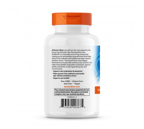 Астаксантин  Doctor's Best Astaxanthin 6 мг 90 капс